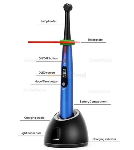 VRN DV-50 Dental LED Curing Light with Caries Detector & Light Meter